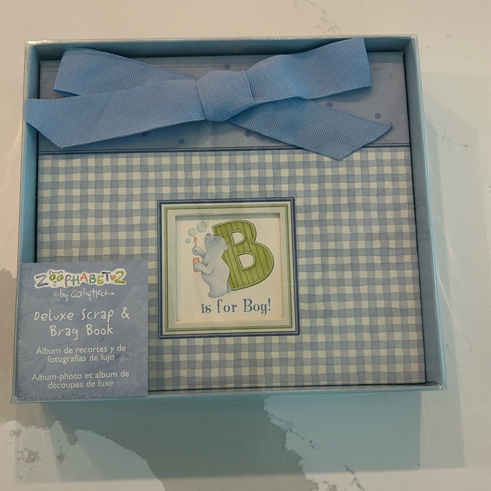 B is for Boy! New Photo Album Deluxe Scrap & Brag Book